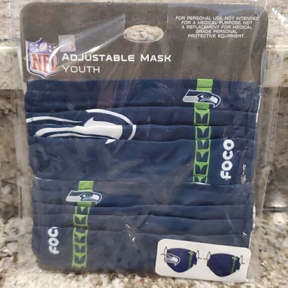 Youth NFL Seattle Seahawks Face Mask one set of 2 - Picture 1 of 4